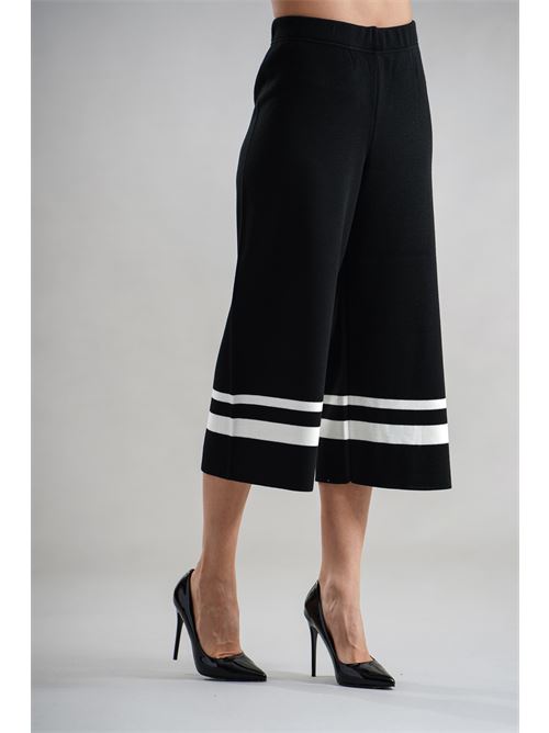 Pantalone in maglia GM by Gai Mattiolo | GM3445NERO/PANNA